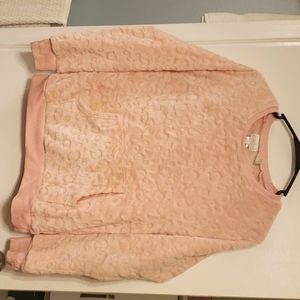 Pink long sleeved pajamas top